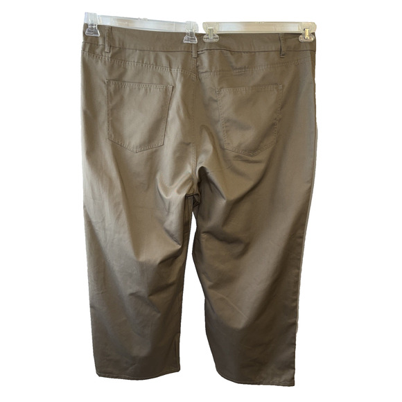 Future Collective Wide Leg Mid-Rise Olive Embellished Pants Size 24 - Picture 6 of 12